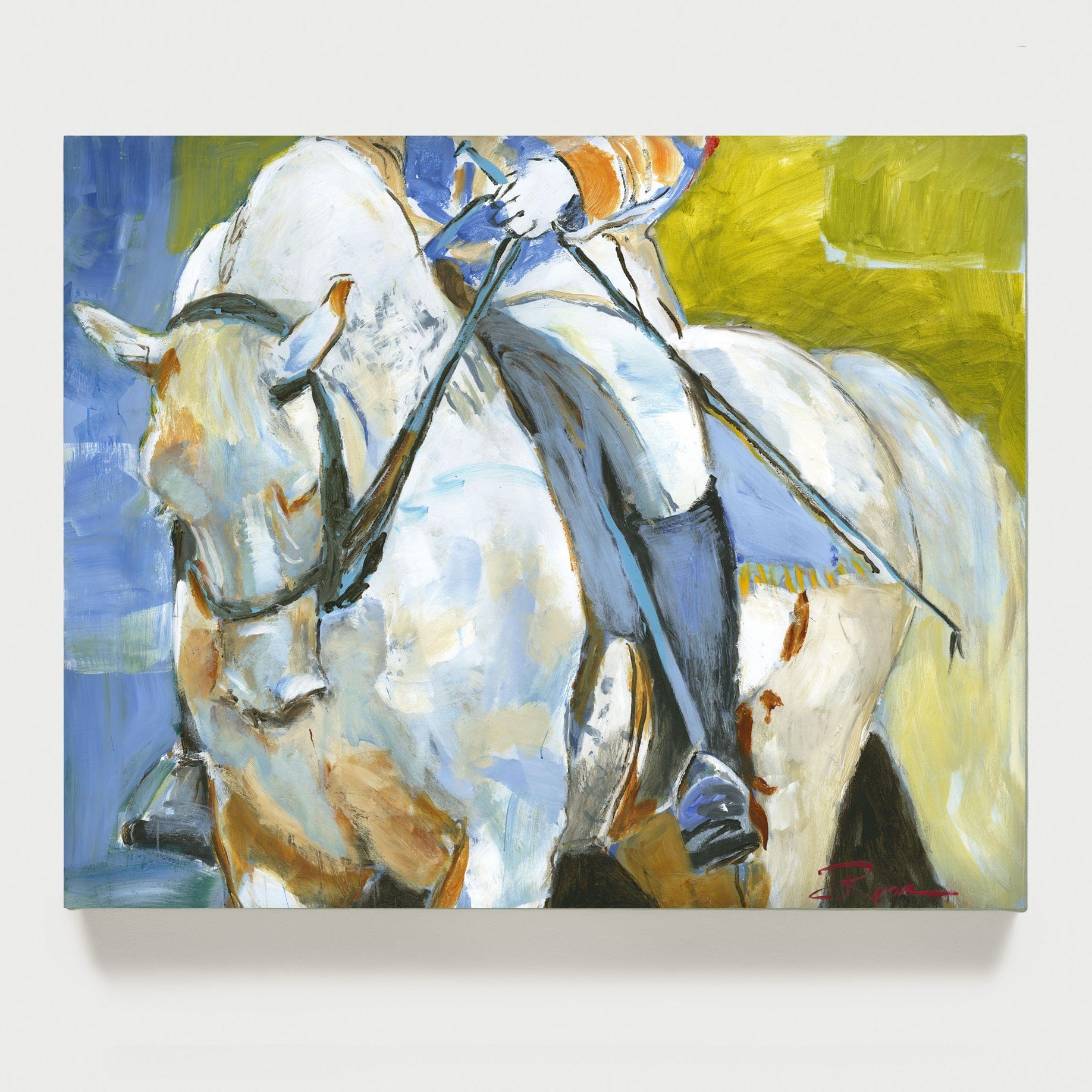 Pixels Art Print Finger Painted Horse