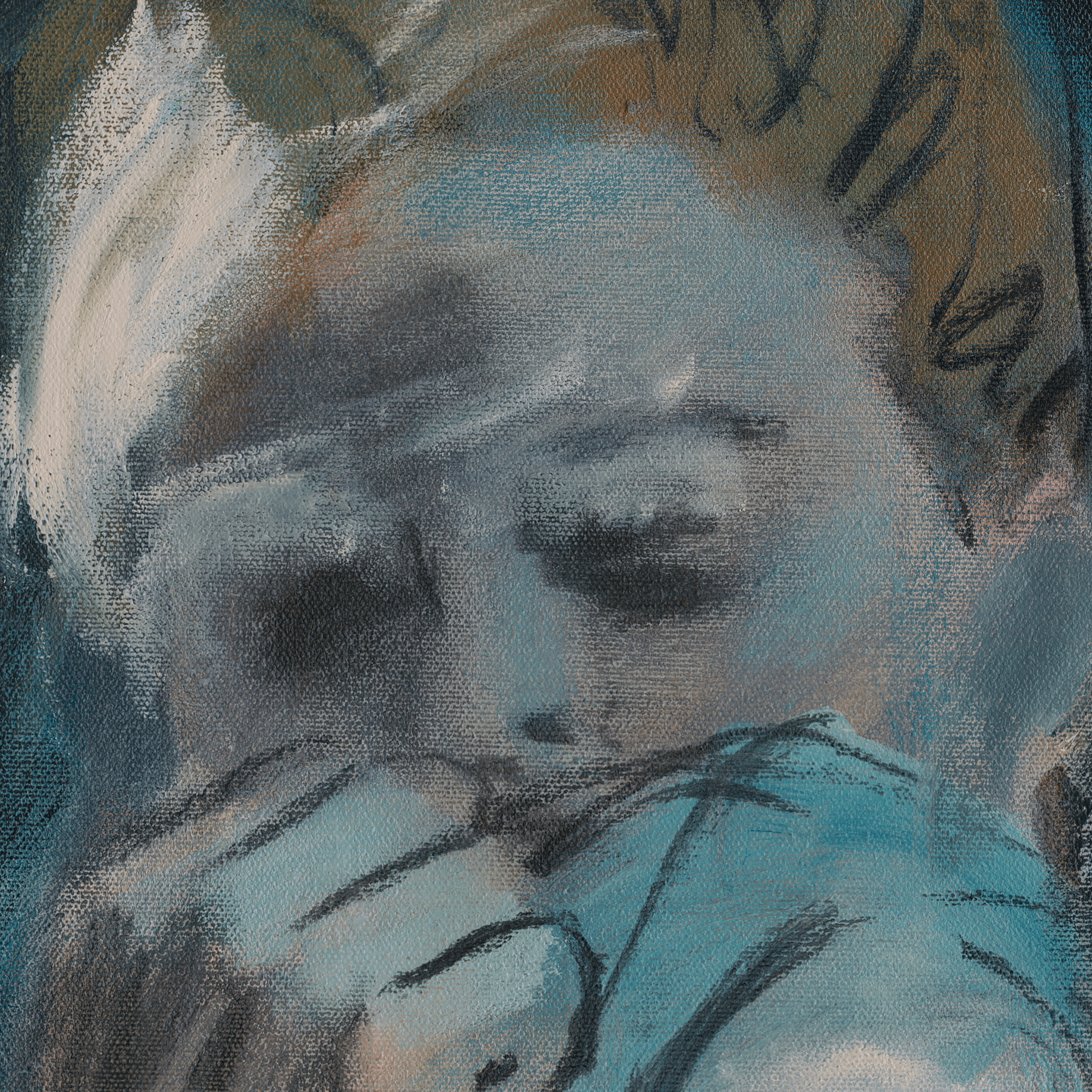 Colleen Ross Fine Art Gallery Paintings Hugs Sketch #1