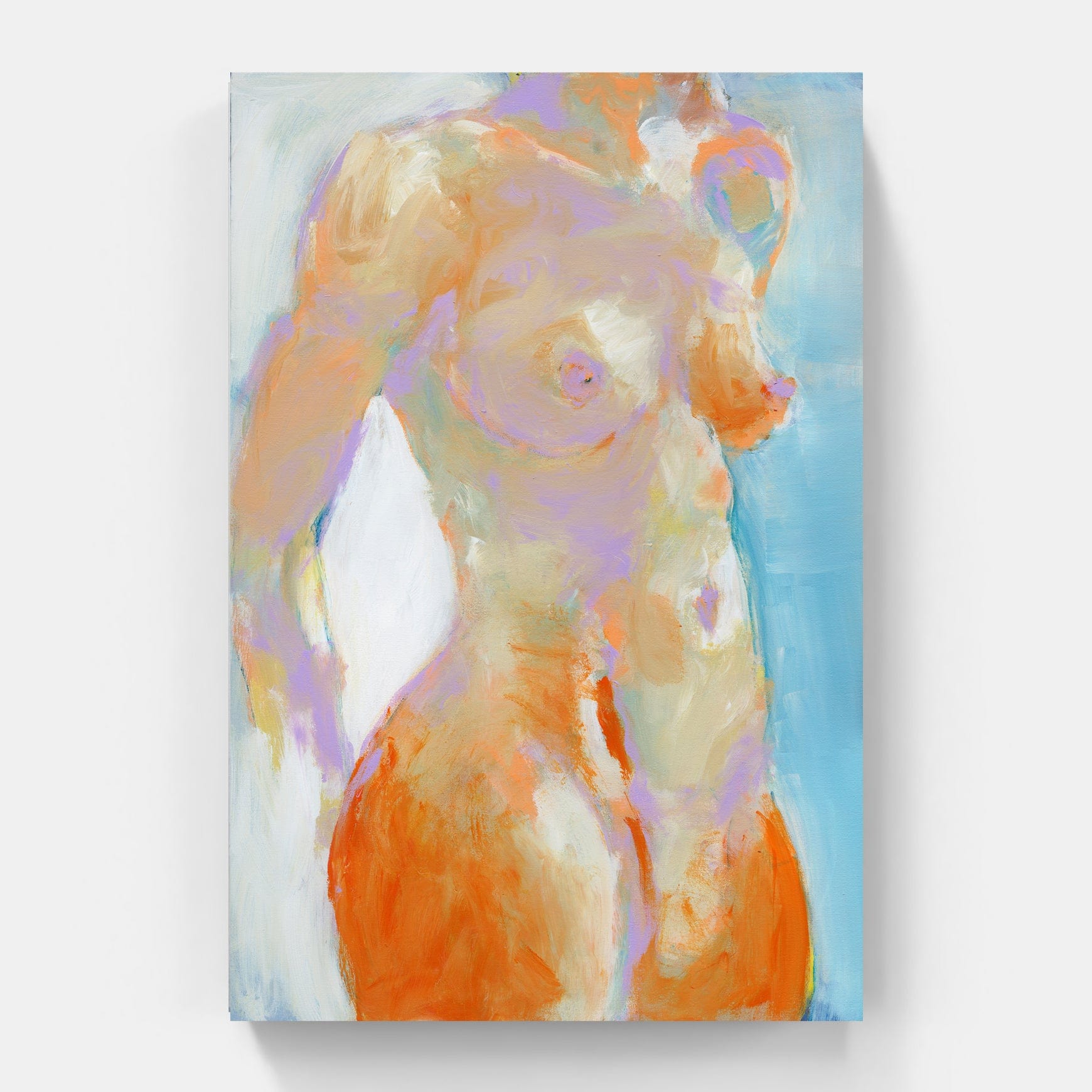Pixels Canvas Print Finger Painted Nude II
